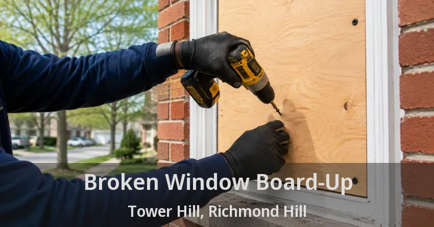 Broken Window Board-Up Tower Hill, Richmond Hill - ON