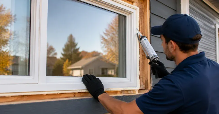 technician installing a new vinyl window in Devonsleigh, Richmond Hill