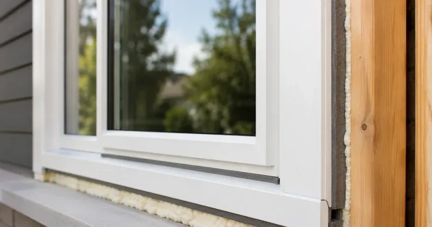 technician installing fiberglass window frame in Jefferson, Richmond Hill home
