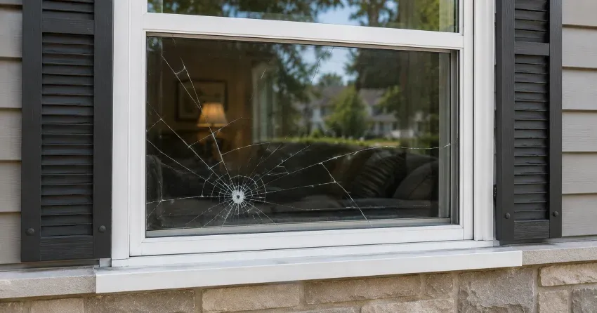 technician measuring window opening for emergency glass replacement Devonsleigh, Richmond Hill