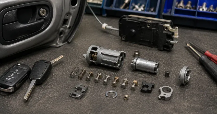 technician testing a car key fob during Car Lock Repair Langstaff, Richmond Hill