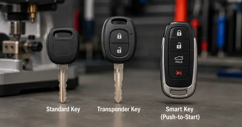 technician cutting a transponder ignition key in Carrville, Richmond Hill