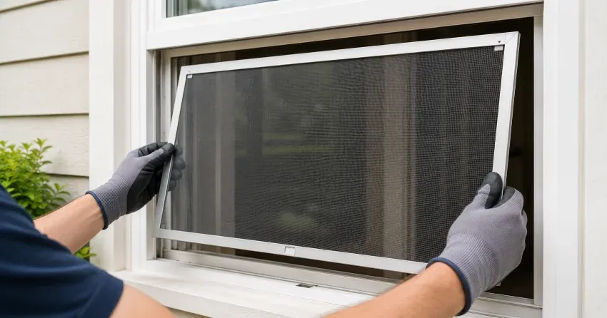 technician repairing a window sash and balance system in Devonsleigh, Richmond Hill